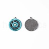 Synthetic Turquoise Pendants PALLOY-N157-034-2