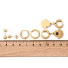 304 Stainless Steel Fan Stud & Hoop Earrring Set for Women EJEW-U063-04G-2