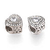 Alloy Rhinestone European Beads FIND-N009-10P-2