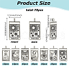 HOBBIESAY 70Pcs 7 Styles Zinc Alloy Pendants FIND-HY0004-08-2