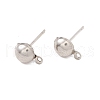 304 Stainless Steel Stud Earring Findings STAS-P307-17A-P-2