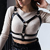 PU Leather & Alloy Harness Chest Waist Chain for Women WGB91D6-02-1