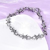 316 Surgical Stainless Steel Large Barbed Wire Link Chain Bracelets for Men Women BJEW-Q349-17AS-5