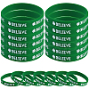 CREATCABIN 12Pcs Christmas Themed Silicon Cord Bracelets BJEW-CN0001-07-1