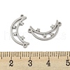 Tarnish Resistant 304 Stainless Steel Connector Charms STAS-P344-09P-3