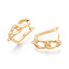 Brass Hoop Earring Findings KK-N267-25G-3