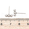 Tarnish Resistant 201 Stainless Steel Beaded Horizontal Bar Stud Earrings with 316 Stainless Steel Pin for Women X-STAS-K238-01P-4