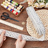 Polyester Rhombus Embroidery Lace Trim OCOR-WH0090-83B-3