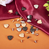 15 Sets 3 Colors Heart Zinc Alloy Rivets PURS-TA0001-01-11