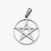 304 Stainless Steel Pendants STAS-H355-03-2