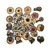 50Pcs Cartoon Sunflower Paper Sticker Label Set DIY-G066-01-1