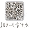 42Pcs 7 Style Sports Theme Tibetan Style Alloy Pendants FIND-FS0001-56-1