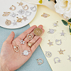 SUPERFINDINGS 28Pcs 14 Style Alloy Rhinestone Pendants ALRI-FH0001-19-3