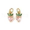 Brass Micro Pave Cubic Zirconia Charms ZIRC-H119-06G-02-1