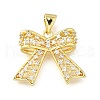 Brass Micro Pave Cubic Zirconia Pendants KK-Q066-09B-G-1