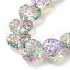 Electroplate Transparent Glass Beads Strands EGLA-R114-02A-HR01-3