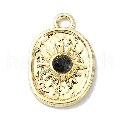Alloy Black Rhinestone Pendants PALLOY-S188-09G-02-1