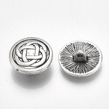 Tibetan Style Alloy Shank Buttons TIBE-31215-060AS-RS-1