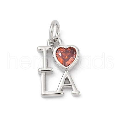 Brass Pave Cubic Zirconia Charms KK-U062-31P-1