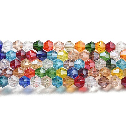 Transparent Electroplate Glass Beads Strands EGLA-A039-T3mm-A29-1