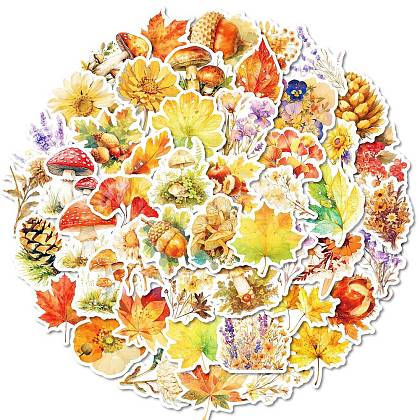 50Pcs Cartoon Leaf Paper Sticker STIC-C012-12-1