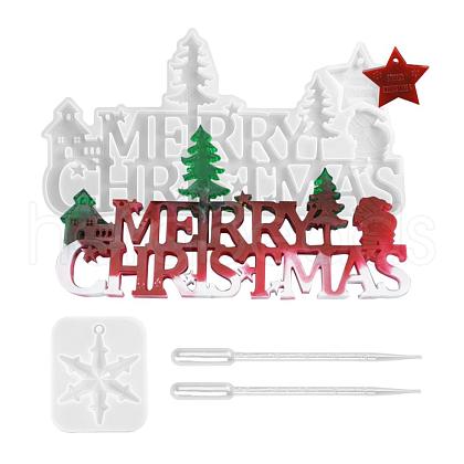 Christmas Theme DIY Pendants Silicone Molds DIY-LS0001-10-1