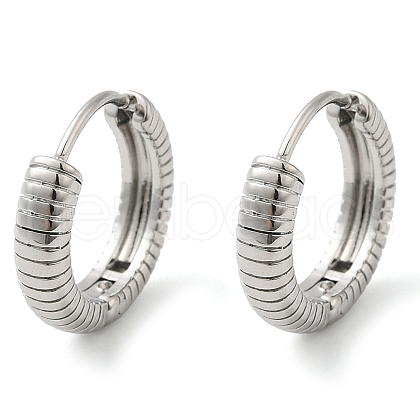 Non-Tarnish 304 Stainless Steel Hoop Earrings EJEW-G364-16P-1
