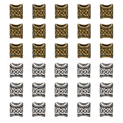 HOBBIESAY 2 Sets 2 Colors Alloy European Beads FIND-HY0003-11-1