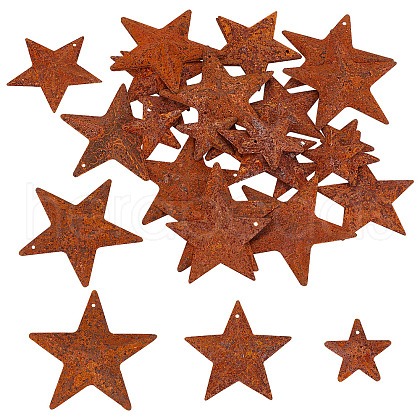 Gorgecraft 30Pcs 3 Style Rust Iron Pendants IFIN-GF0001-28-1
