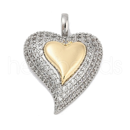 Brass Micro Pave Cubic Zirconia Pendants KK-A241-01P-1