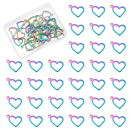 Unicraftale 40Pcs 304 Stainless Steel Charms STAS-UN0059-80RC-1
