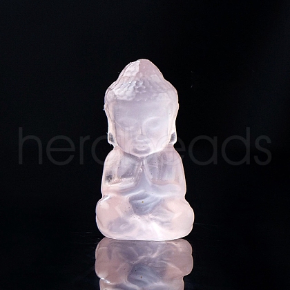 Natural Rose Quartz Sculpture Display Decorations G-PW0004-63C-1