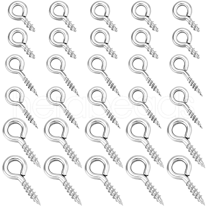Beebeecraft 600Pcs 3 Styles 304 Stainless Steel Screw Eye Pin Peg Bails STAS-BBC0005-13-1