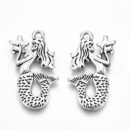 Tibetan Style Alloy Pendants X-TIBE-S323-084AS-RS-1