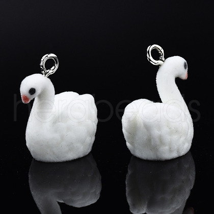 Flocky Resin Pendants RESI-N032-13-1