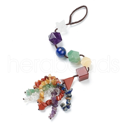 Geometry Shape Chakra Hanging Ornament AJEW-I059-05-1