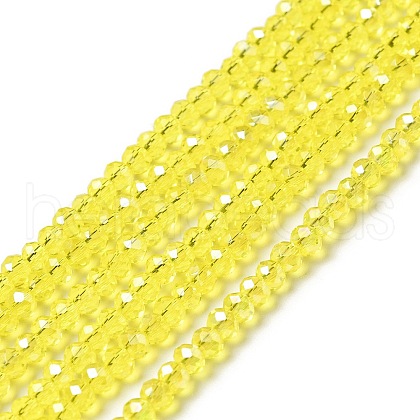 Electroplate Glass Beads Strands X-EGLA-R048-2mm-22-1