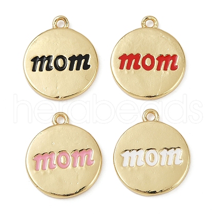 Brass Enamel Charms KK-R224-07G-1
