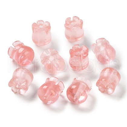 Cherry Quartz Glass Beads G-G109-01K-1