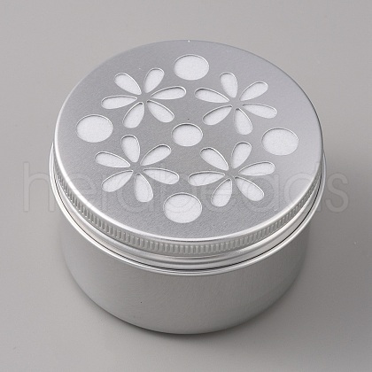 Aluminium Shallow Round Candle Tins AJEW-WH0326-03C-1