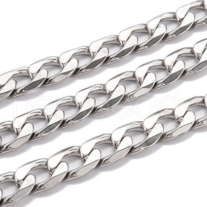 304 Stainless Steel Cuban Link Chain STAS-B019-01P-1