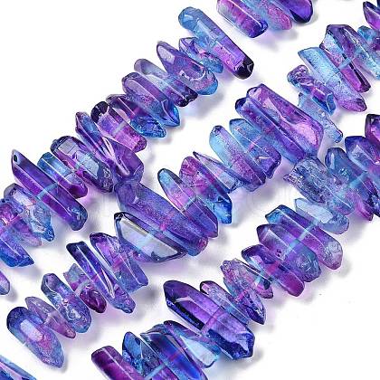 Natural Dyed Quartz Beads Strands G-G791-14Q-1