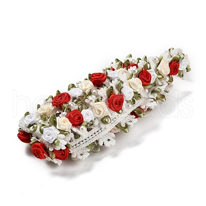 Polyester Flower Embroidery Lace Trim OCOR-XCP0002-60-1