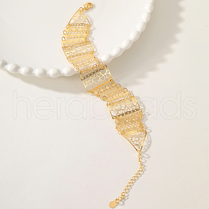 Hollow Brass Link Bracelets for Women PW9769-1