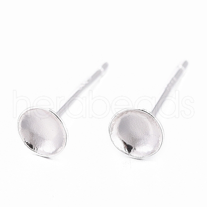925 Sterling Silver Ear Stud Findings STER-K167-043B-S-1