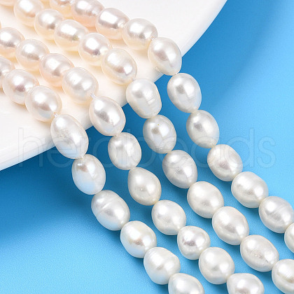 Natural Cultured Freshwater Pearl Beads Strands PEAR-N012-07V-1