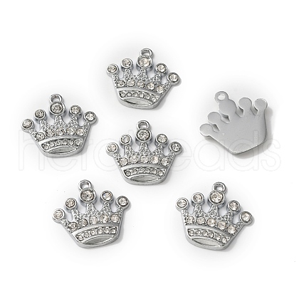 Zinc Alloy with Crystal Rhinestone Pendants FIND-WH0126-137B-P-1