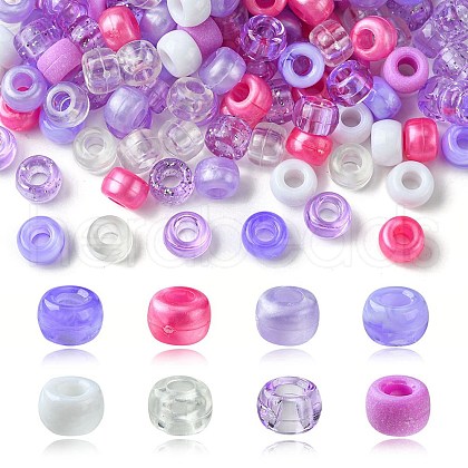 8 Styles Plastic Pearlized Beads KY-FS0001-21A-1