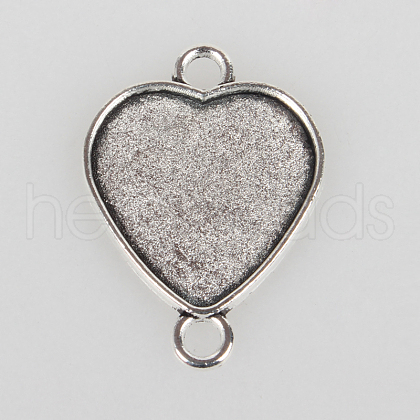 Vintage Tibetan Style Alloy Connector Cabochon Bezel Settings TIBE-O001-04AS-1
