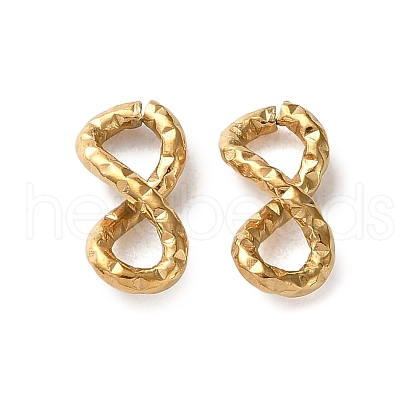 304 Stainless Steel Textured Infinity Linking Rings STAS-R164-03G-02-1